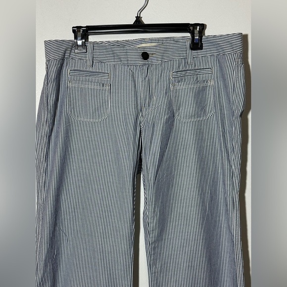 GAP Limited Edition Gray Striped Wide Leg Pants Size 10 - Picture 2 of 6